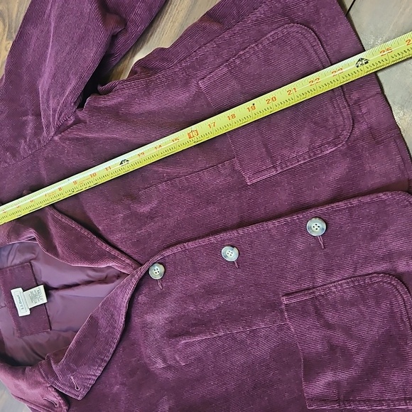 L.L. Bean Purple Corduroy Blazer with Notched Lapel - Picture 9 of 13